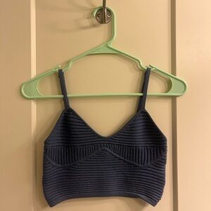 AERIE Blue Cropped Tank